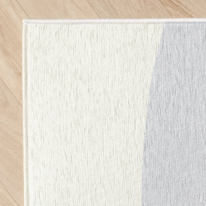 Geometrischer Teppich - Swing Waves Blau - 4