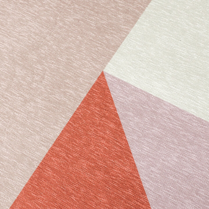 Geometrischer Teppich - Swing Shapes Blau Rosa  - 3