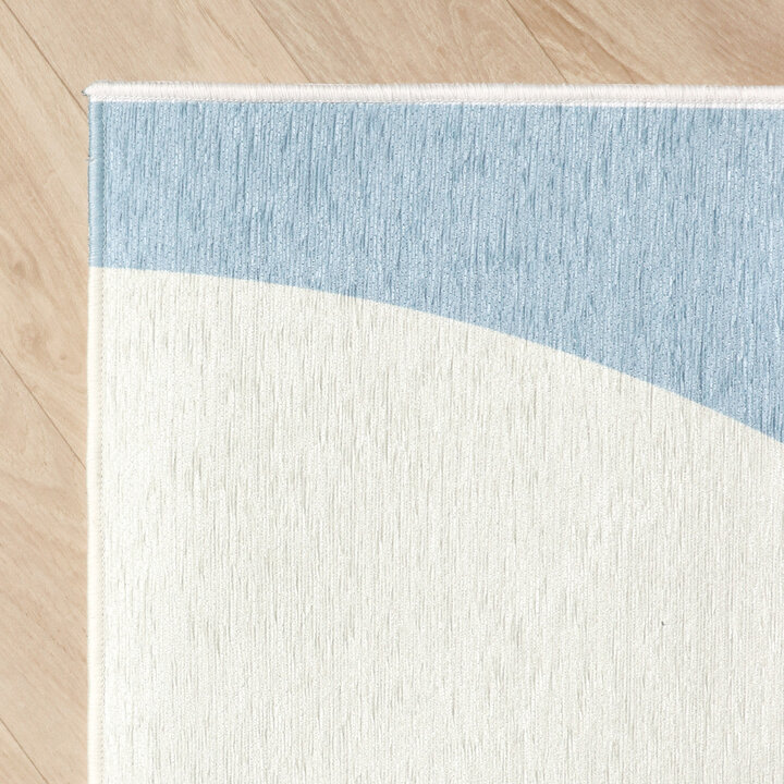 Geometrischer Teppich - Swing Shapes Blau Braun - 4