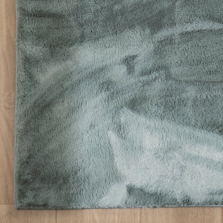 Flauschiger Teppich Quadratisch - Cozy Grün - 4