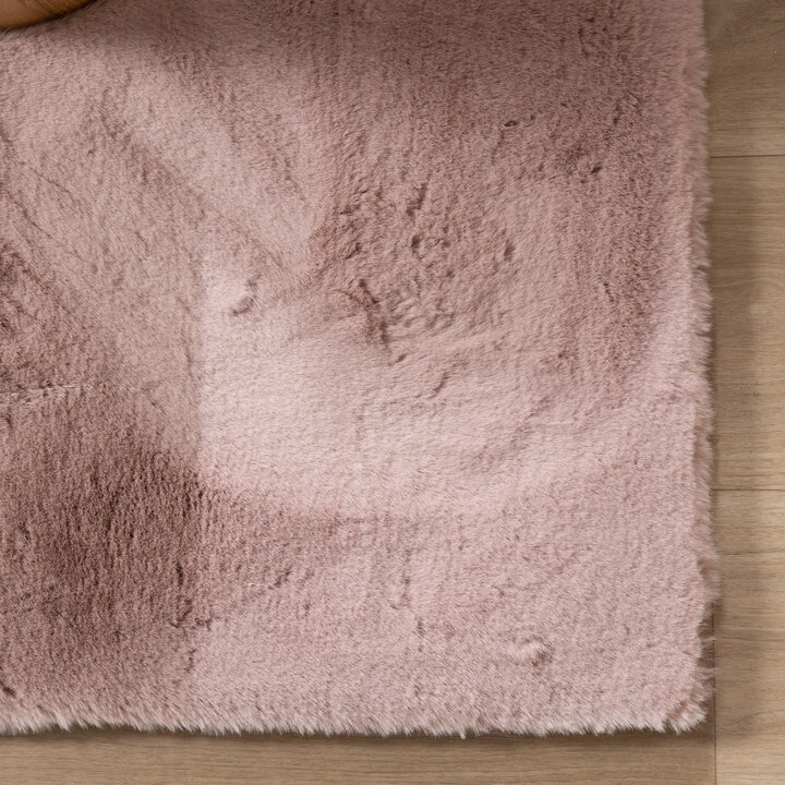 Hochflor Teppich Quadratisch - Comfy Supreme Rosa - 4