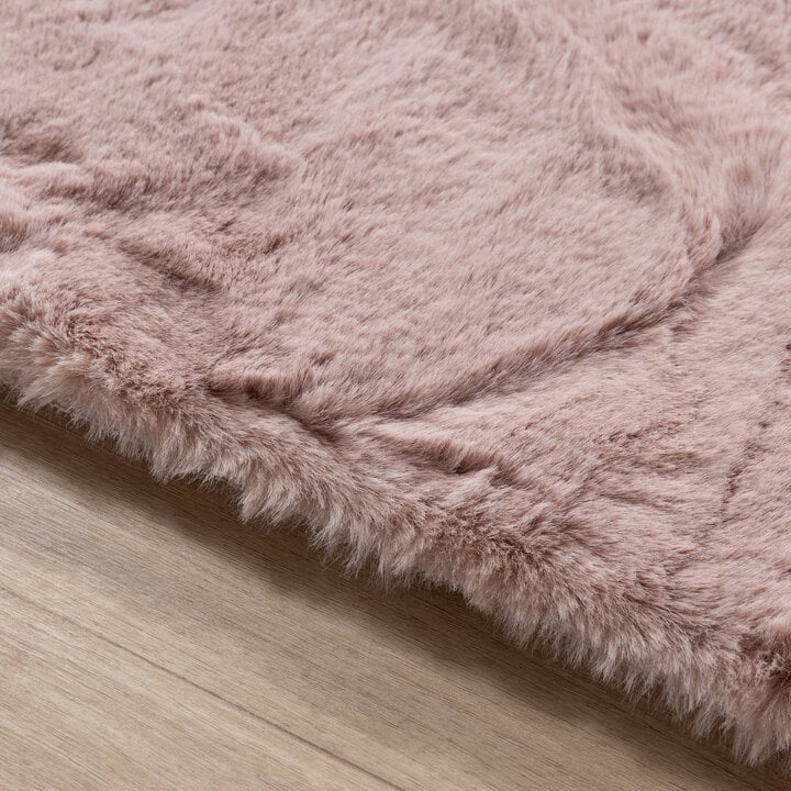 Hochflor Teppich Quadratisch - Comfy Supreme Rosa - 5