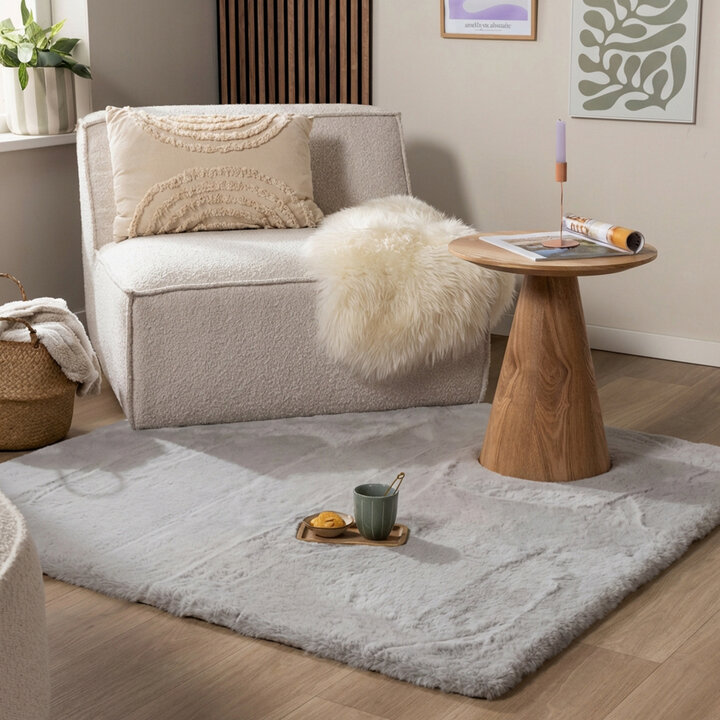 Hochflor Teppich Quadratisch - Comfy Supreme Grau