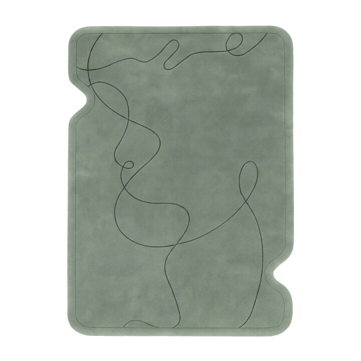 Teppich Organisch - Elodie Grün - 1