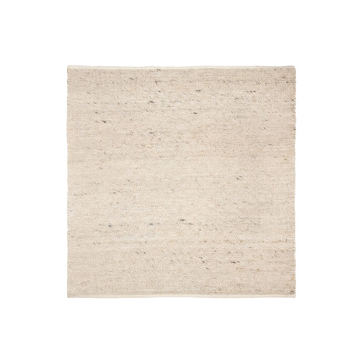 Wollteppich Quadratisch - Feline Weiß Meliert - 1