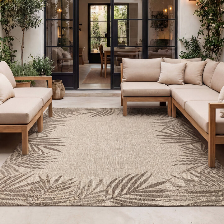 In- & Outdoor Teppich - Tiga Edge Taupe