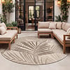 In- & Outdoor Teppich Rund - Tiga Palm Taupe - thumbnail