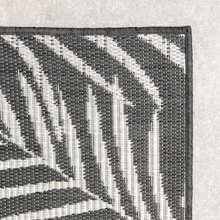 In-& Outdoor Teppich - Malta Leaves Schwarz - 4