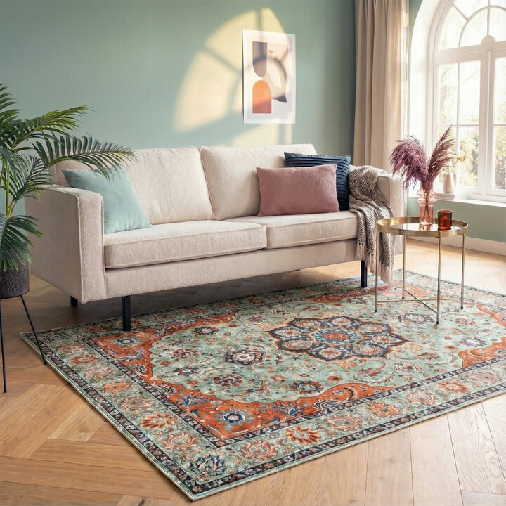 Teppich Vintage - Imagine Medaillon Grün