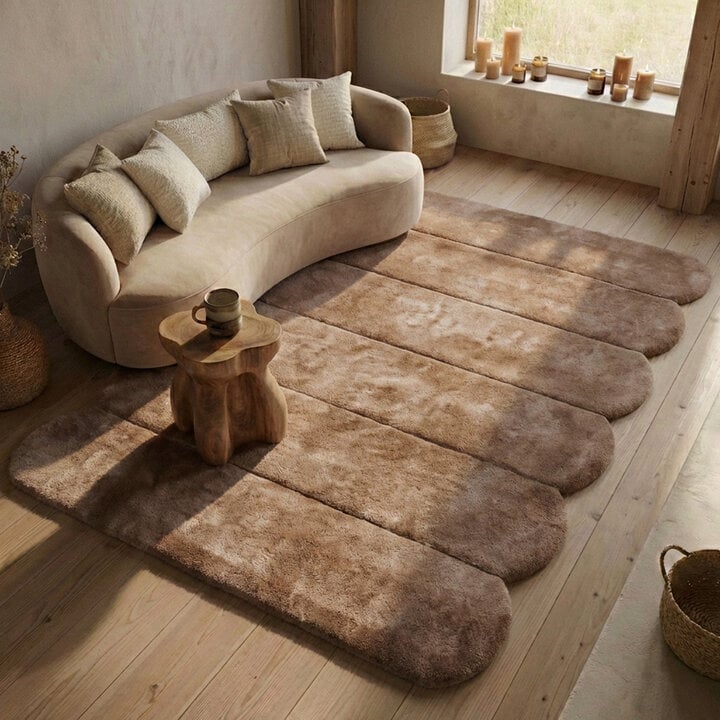 Teppich Organisch - Chester Lines Braun