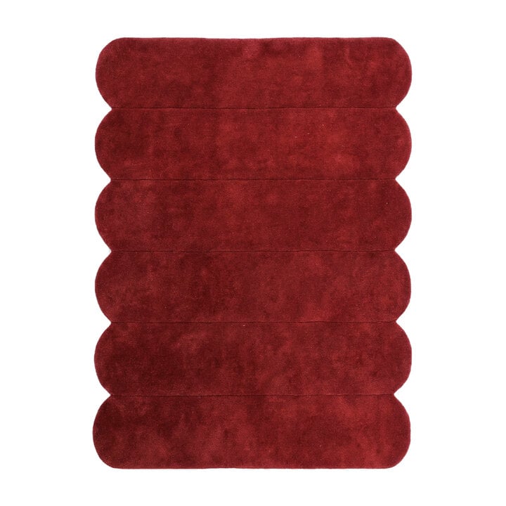 Teppich Organisch - Chester Lines Rot - 1