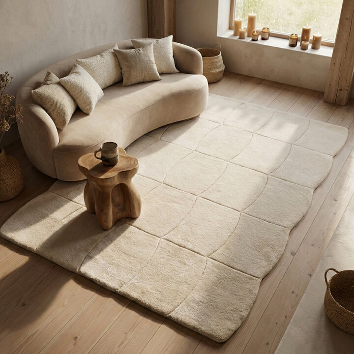 Teppich Organisch - Chester Blocks Creme