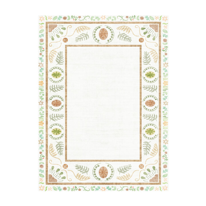 Outdoor-Teppich - Maui Border Weiß - 1