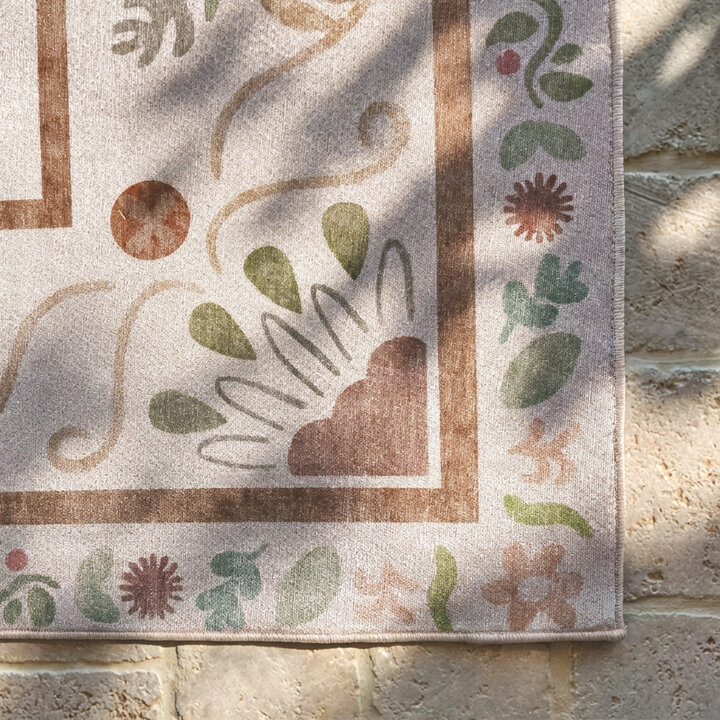 Outdoor-Teppich - Maui Border Rosa - 4