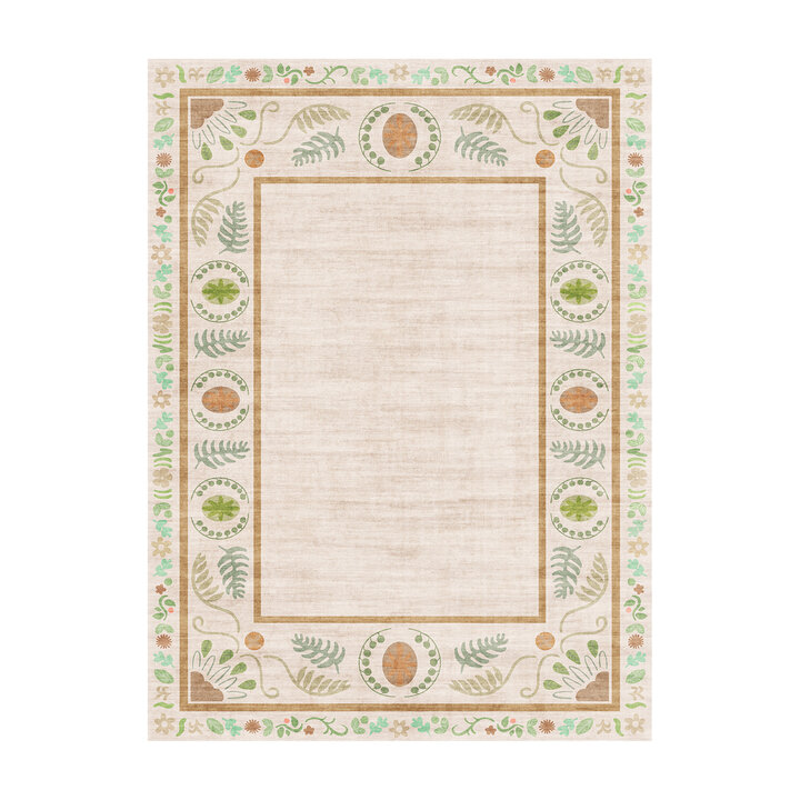 Outdoor-Teppich - Maui Border Rosa - 1