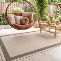 In- & Outdoor Jute Teppich - Nomad Edge Creme
