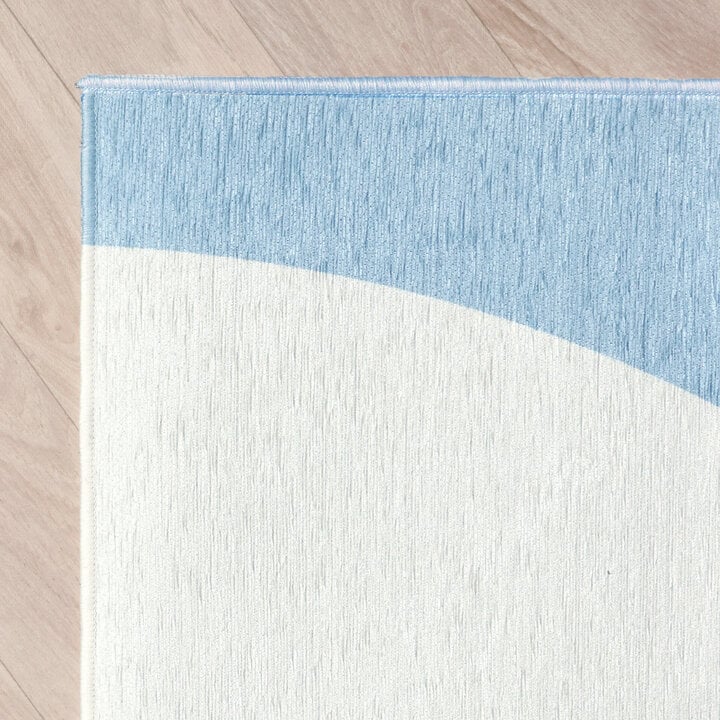 Geometrischer Teppich - Swing Shapes Blau Braun - 4