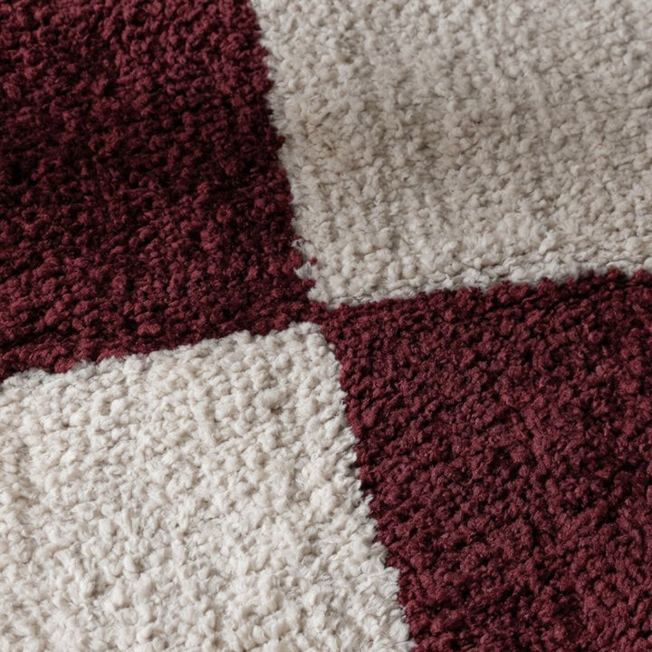 Teppich Kariert - Blox Rot Weiß - 3