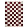 Teppich Kariert - Blox Fringe Rot Weiß - thumbnail 1
