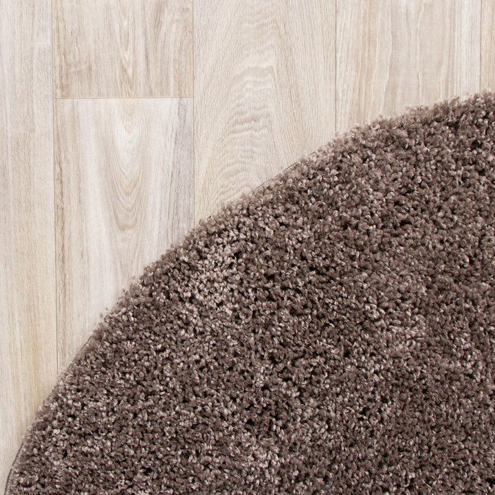 Teppich Hochflor Rund - Lofty Taupe - 4