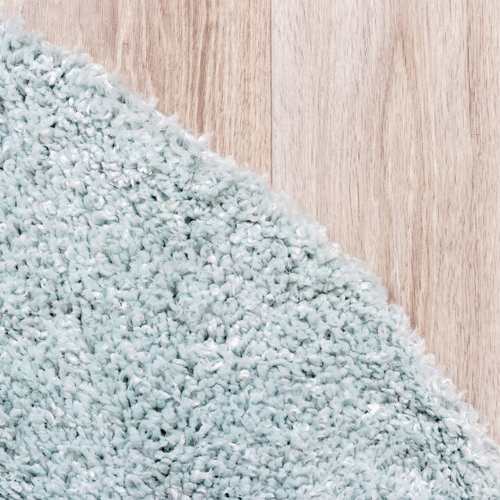 Teppich Hochflor Rund - Lofty Hellblau Türkis - 4