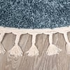 Teppich Hochflor Rund - Lofty Fringe Blau - thumbnail 4