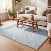 Teppich Hochflor - Lofty Hellblau Türkis