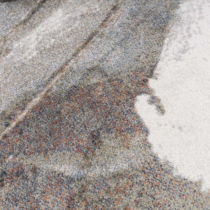 Waschbarer Teppich Rund - Misha Lines Creme Braun - 3