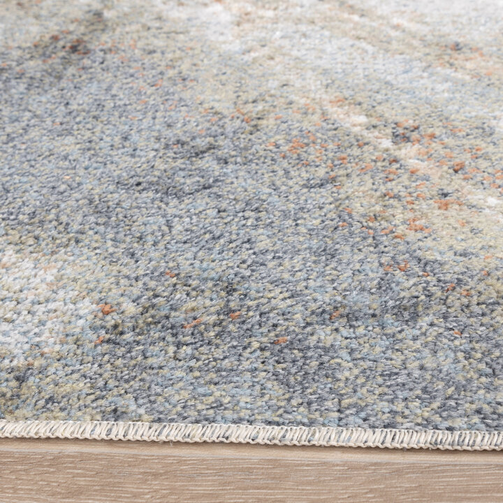 Waschbarer Teppich Rund - Misha Lines Creme Braun - 4