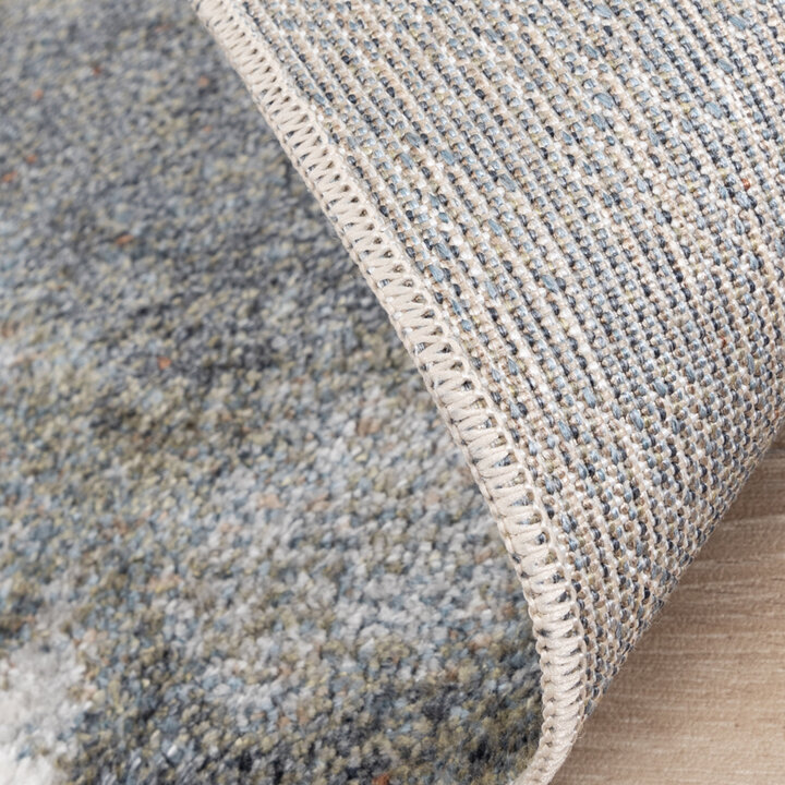 Waschbarer Teppich Rund - Misha Lines Creme Braun - 5