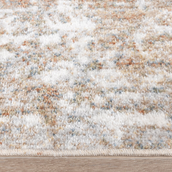 Waschbarer Teppich Rund - Misha Grunge Creme Braun - 4