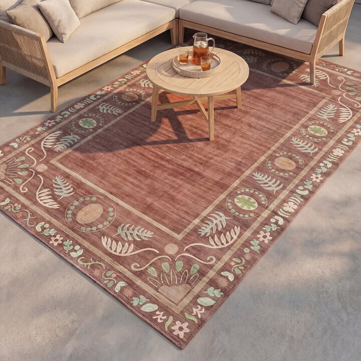 Outdoor-Teppich - Maui Border Braun