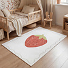 Waschbarer Kinderteppich - Mick Erdbeere Rot - thumbnail