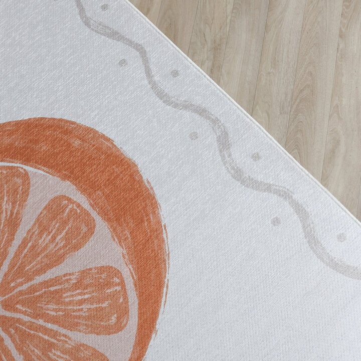 Waschbarer Kinderteppich - Mick Orange - 2
