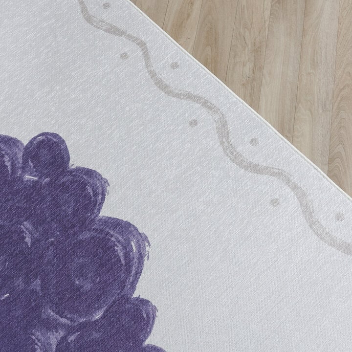 Waschbarer Kinderteppich - Mick Traube Violett - 2