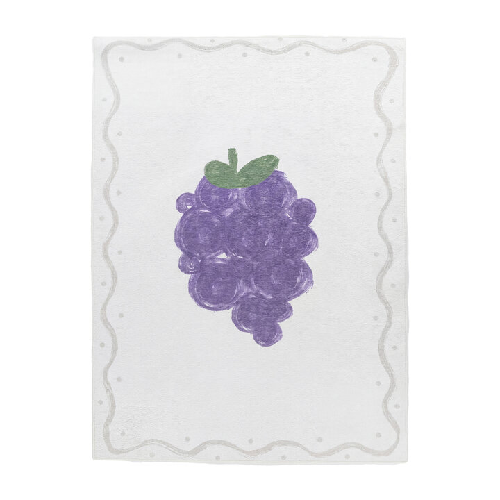 Waschbarer Kinderteppich - Mick Traube Violett - 1