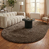 Shaggy Teppich Oval - Blaze Taupe - thumbnail