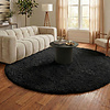 Shaggy Teppich Rund - Blaze Schwarz - thumbnail
