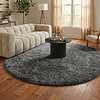 Shaggy Teppich Rund - Blaze Grau - thumbnail