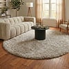Shaggy Teppich Rund - Blaze Beige Grau - thumbnail