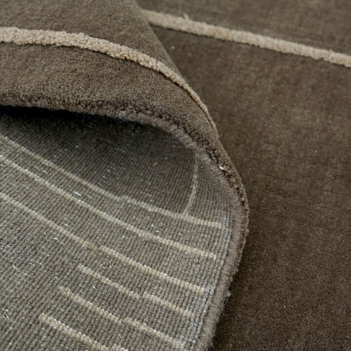 Wollteppich - Harvey Lines Braun - 5