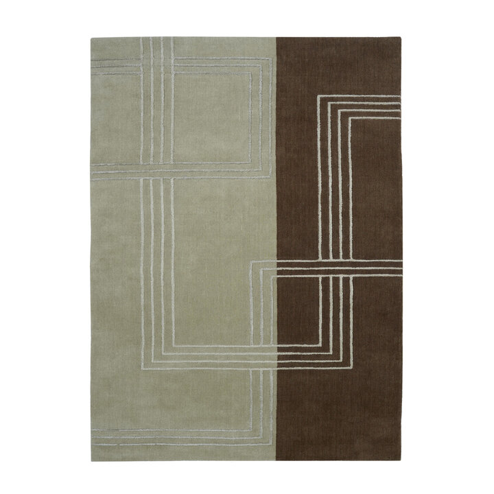 Wollteppich - Harvey Lines Grün - 1