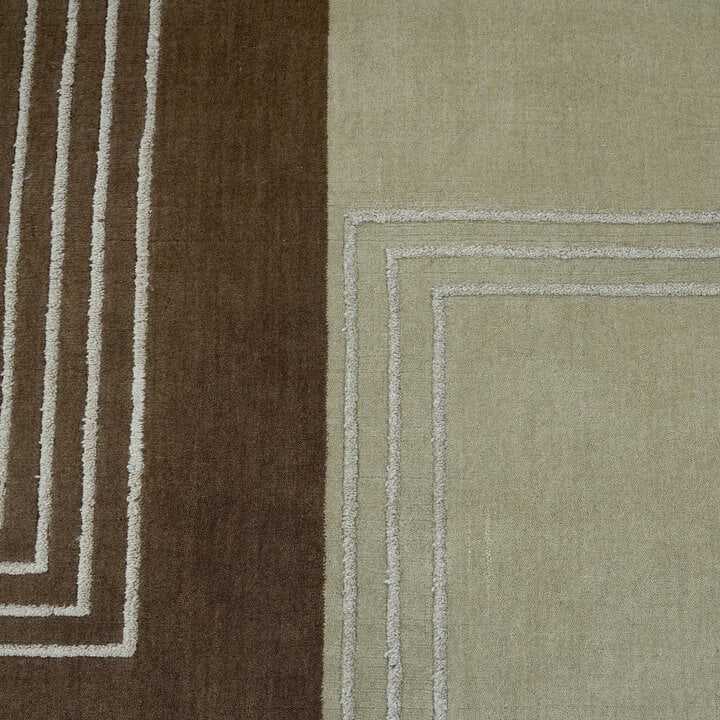 Wollteppich - Harvey Lines Grün - 2