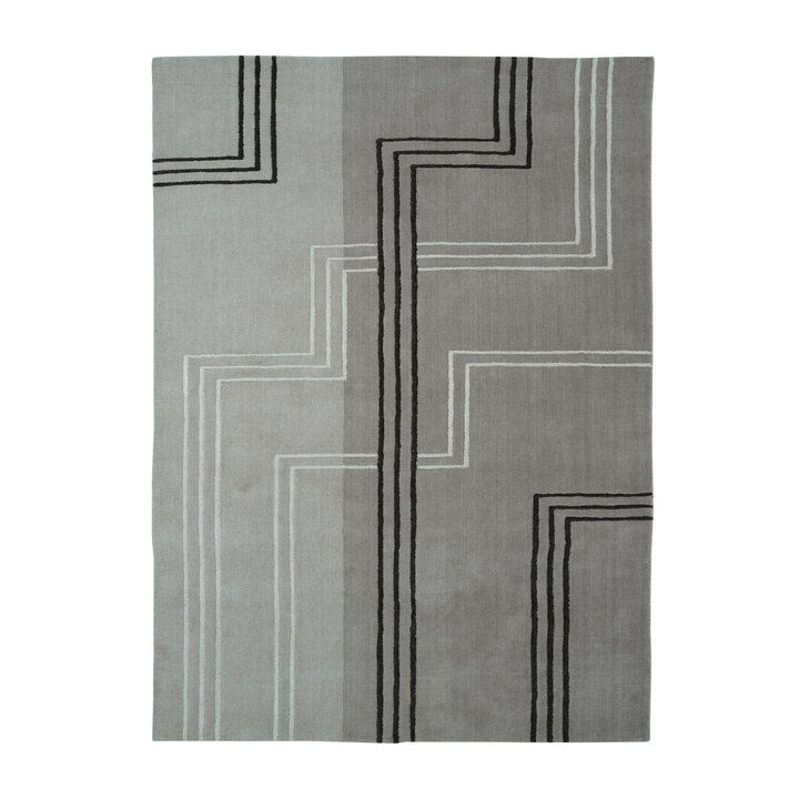 Wollteppich - Harvey Lines Grau - 1