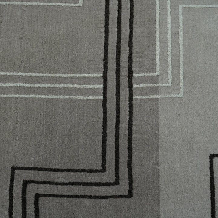 Wollteppich - Harvey Lines Grau - 2