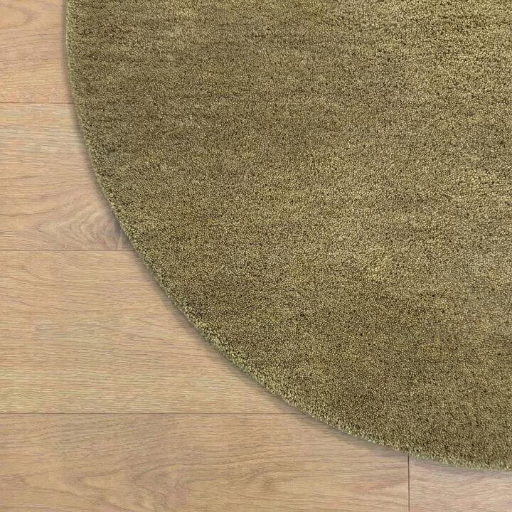 Wollteppich rund - Leone Olivgrün - 3