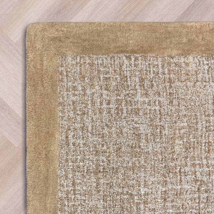 Kurzflor Teppich - Elena Border Braun - 4