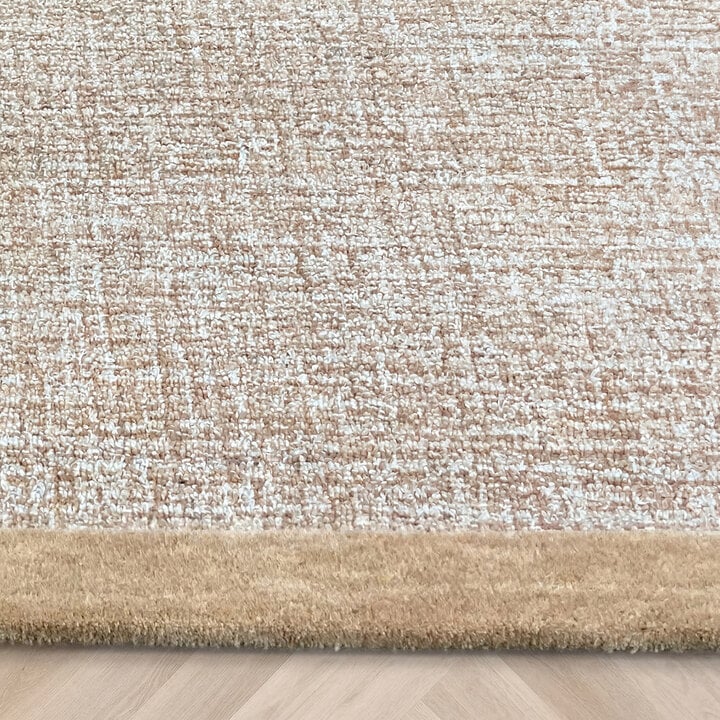 Kurzflor Teppich - Elena Border Braun - 5