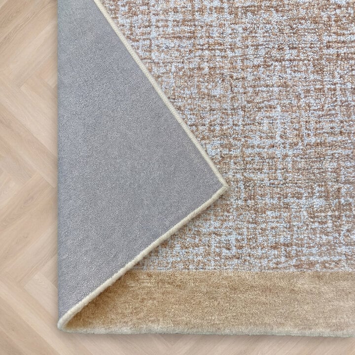 Kurzflor Teppich - Elena Border Braun - 6