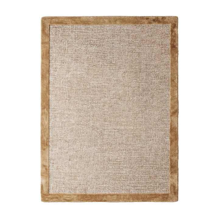 Kurzflor Teppich - Elena Border Braun - 1